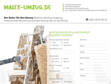 Tablet Screenshot of maler-umzug.de